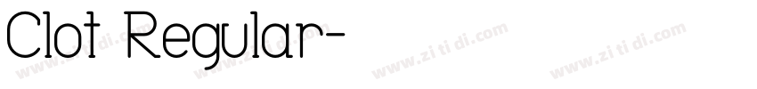 Clot Regular字体转换